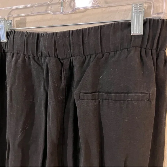 Zara Z1975 Black Joggers Shimmer Side Stripe Detail Drawstring Waist Size M - Picture 6 of 7